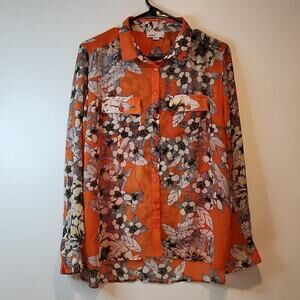 Covet Hawaiian Aloha Shirt Floral Print Lightweight Men's Size Medium EUC NICE!